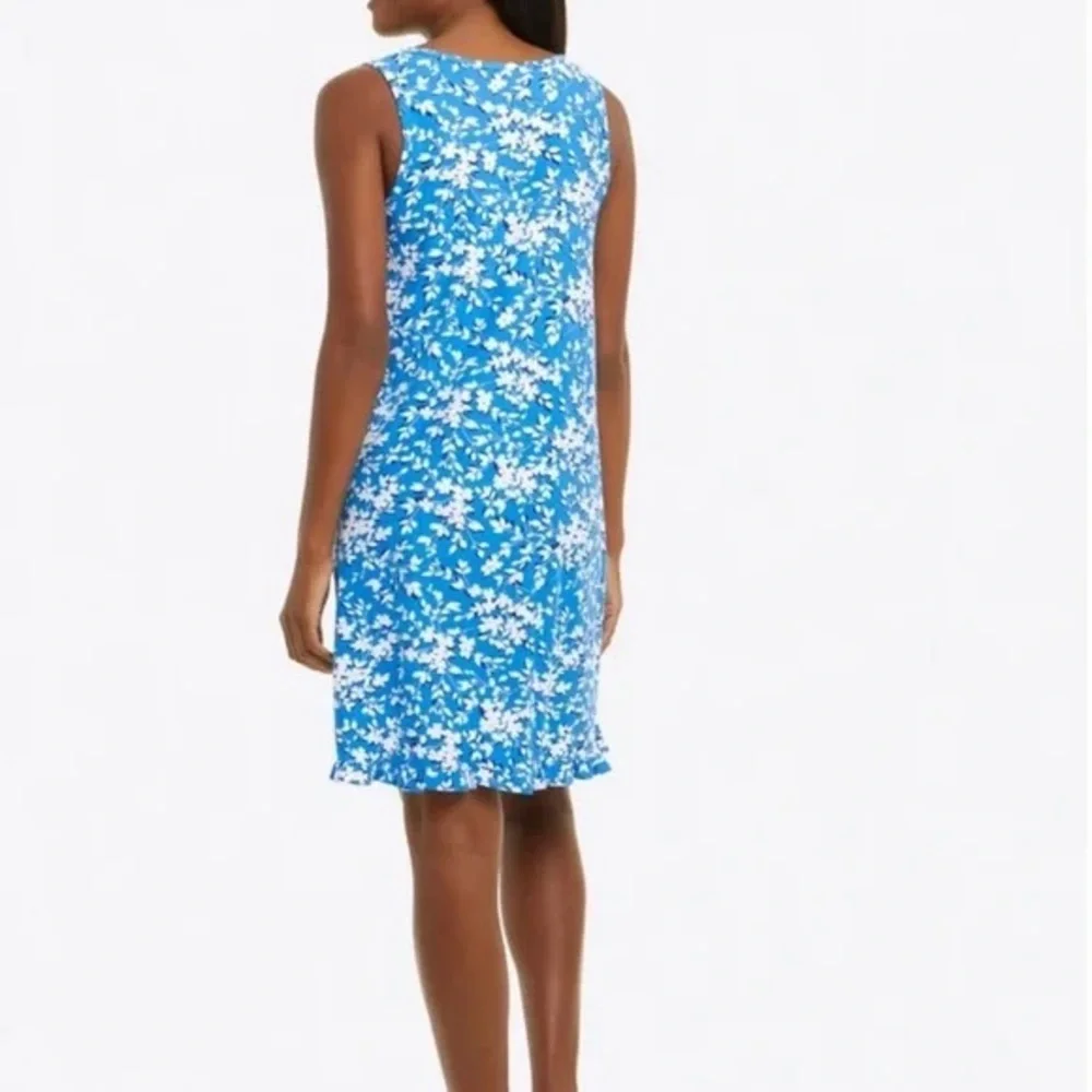 NWT Draper James Blue Floral Ruffle Nightie Sleep Dress Women’s Sz S/M